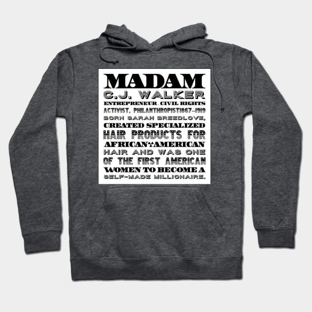 Madam CJ walker Hoodie by Nepotism1920s